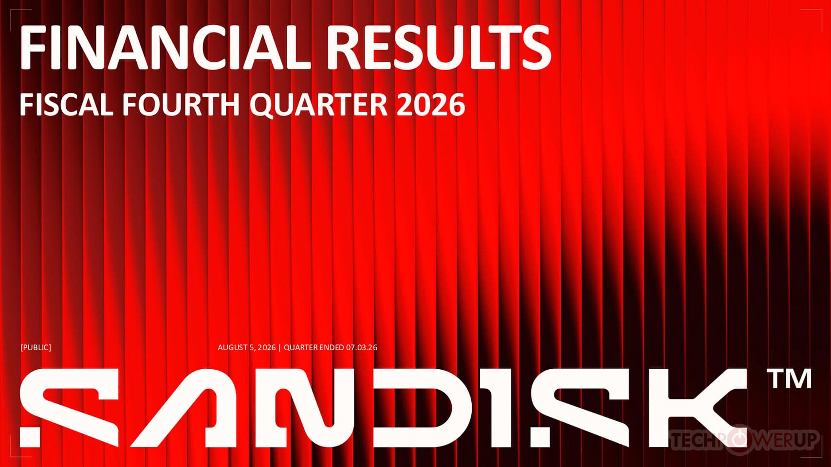 (PR) Sandisk Reports Fiscal Fourth Quarter 2026 Financial Results