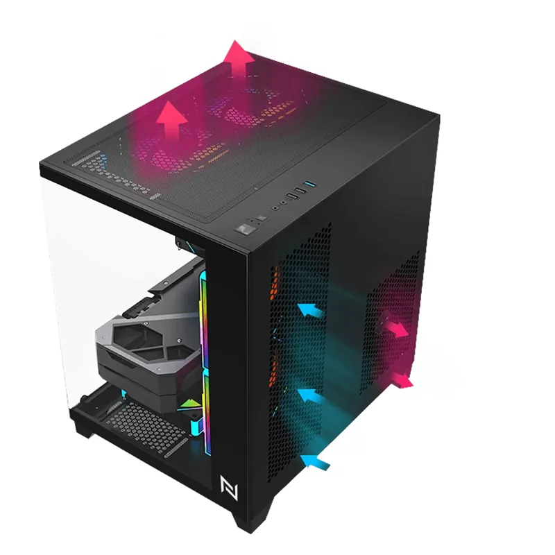 PC Gamer Ryzen 5 5500, 16gb 3200mhz, (rx 580 8GB), A520m, SSD 480GB, 600w 80 Plus, 3 Fans RGB, - Nli90800