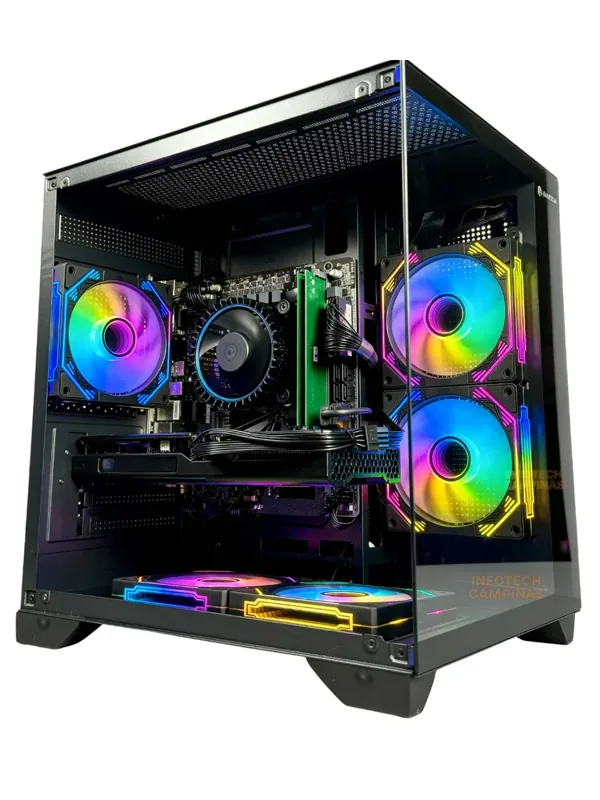 PC Gamer Aquario Preto Ryzen 5 5500, Gtx 1660 Super 6gb, 16gb Ram, SSD Nvme 500gb, WINDOWS 11 Pro
