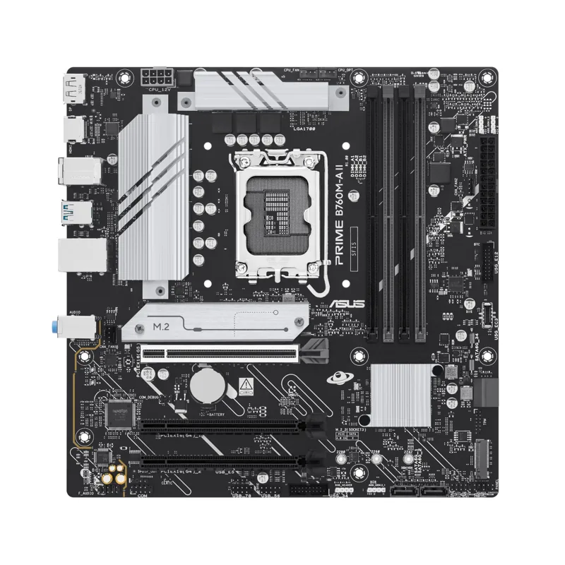 Placa-Mãe ASUS PRIME B760M-A II, Intel LGA 1700, mATX, DDR5, Preto - 90MB1NG0-M0EAY0