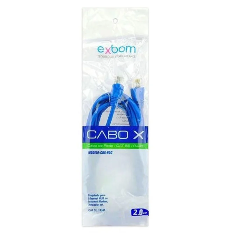 Cabo de Rede Cat5 Exbom 2 Metros