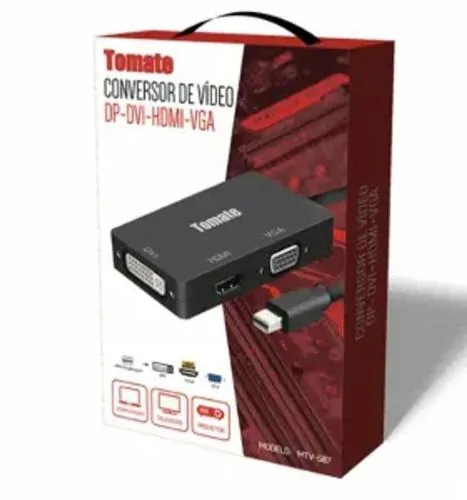 Conversor de Vídeo Mini Displayport para DVI-HDMI-VGA Tomate MTV 607