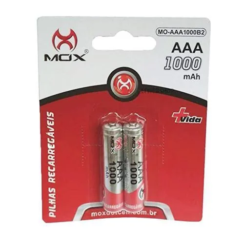 Pilha Recarregável AAA C/2 Mox