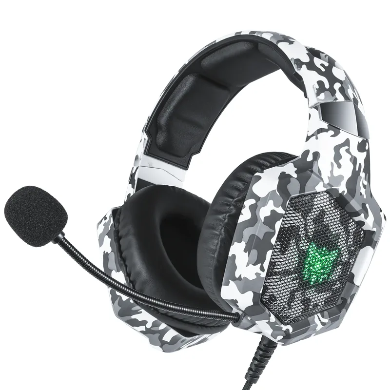 Headset K8 Camuflado Branco Onikuma