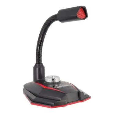 Microfone Gamer Lehmox P2 Mesa GT GK2 Led Vermelho