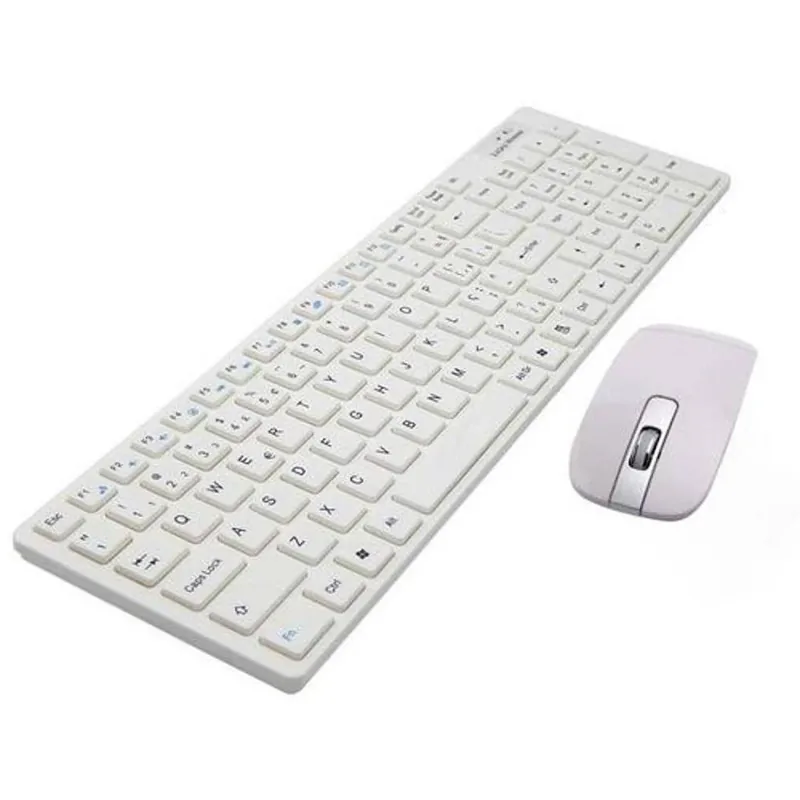 Kit Teclado e Mouse Exbom S1000 Branco sem fio