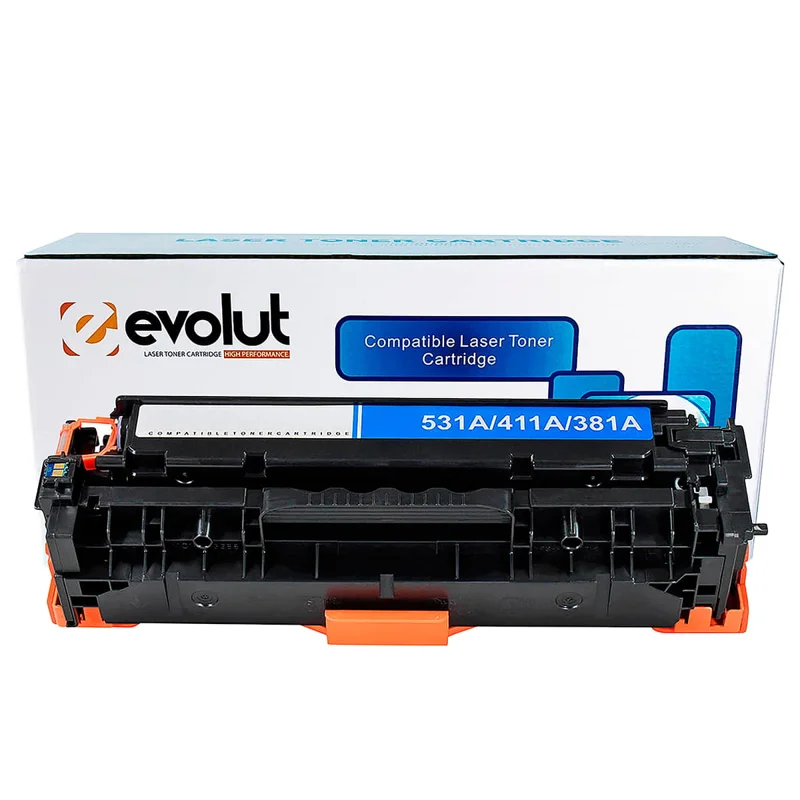 Toner Compatível Hp Cf381A/Ce411A/Cc531 Azul 2.8K Evolut