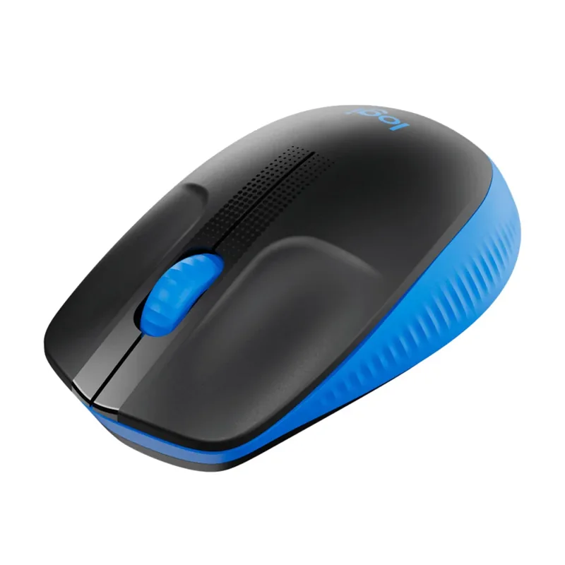 Mouse Sem Fio Logitech M190, Wireless, Azul e Preto