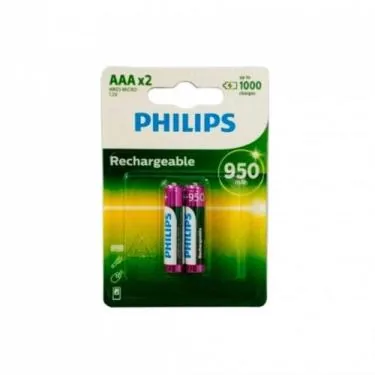 Pilha AAA Philips 950 Mah Recarregável Com 2 Unidades