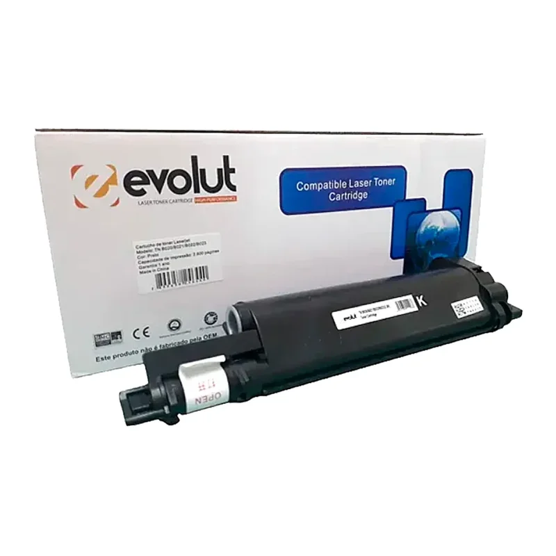 Toner Evolut Compatível Brother TNB020/B021/B022/B023 Preto 2.6K