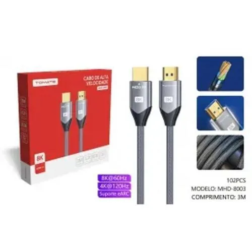 Cabo Hdmi 2.1 3 Metros 8k MHD 8003