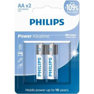 Pilha AA Philips Alcalina com 2 Unidades