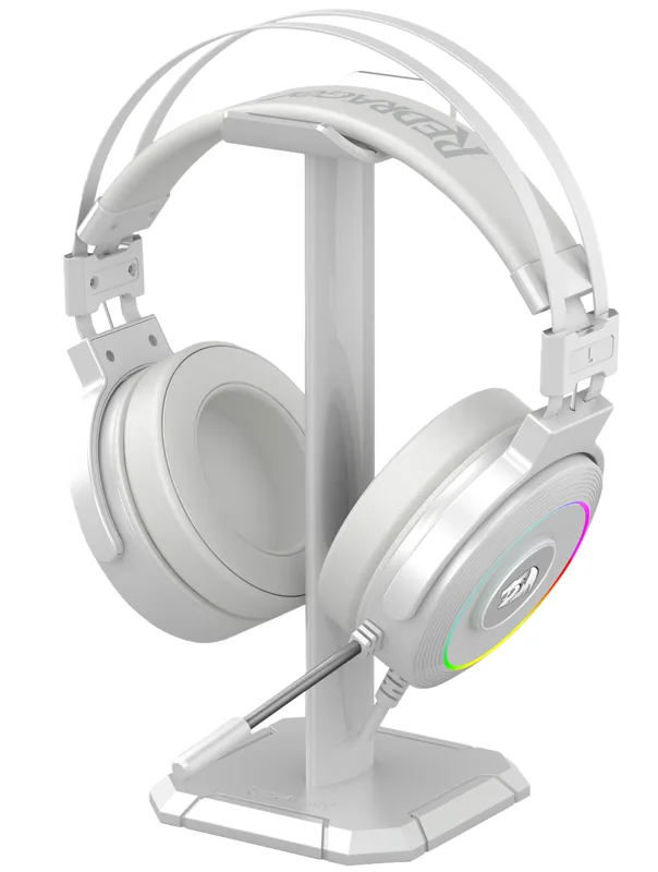 Headset Gamer Redragon Lamia 2 H320W RGB 7.1 Branco + suporte