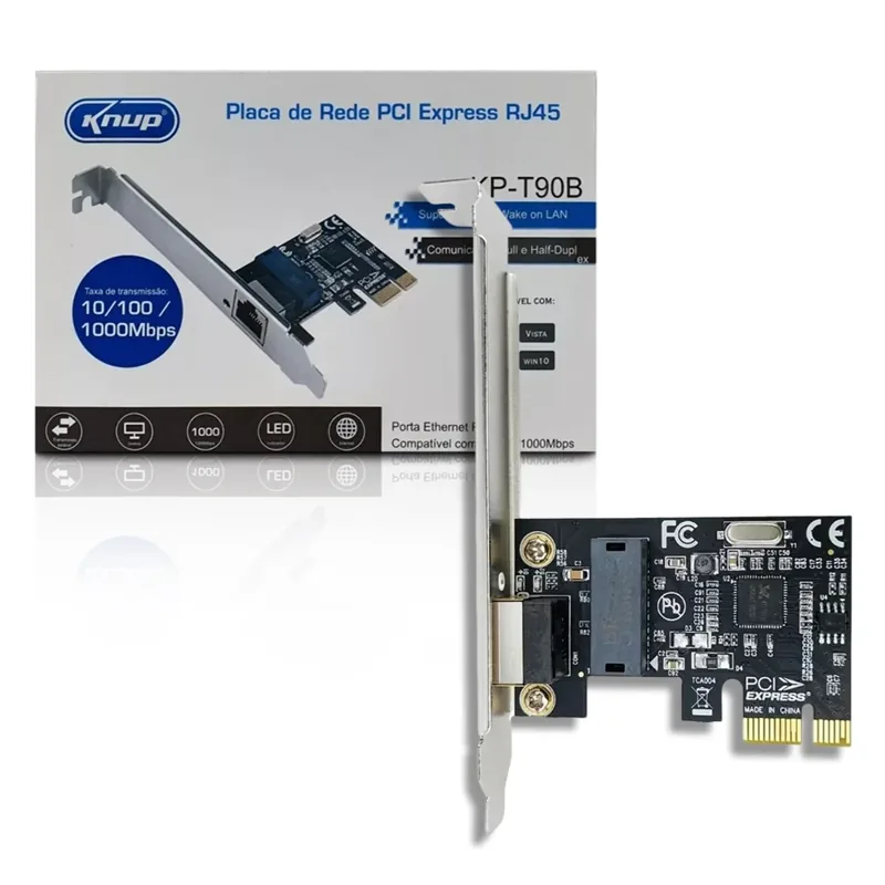 Placa De Rede Pci Express RJ45 Knup T90B