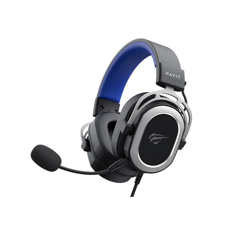 Headset Havit H2008d c/ Microfone, Gamer, Preto e Azul
