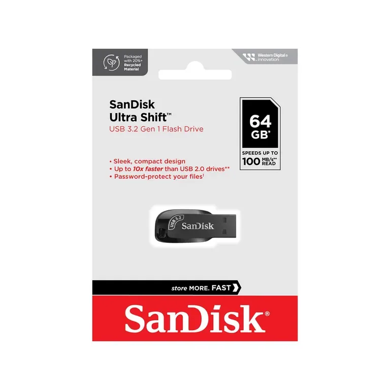 Pen Drive 64Gb Sandisk Ultra Shift 3.2