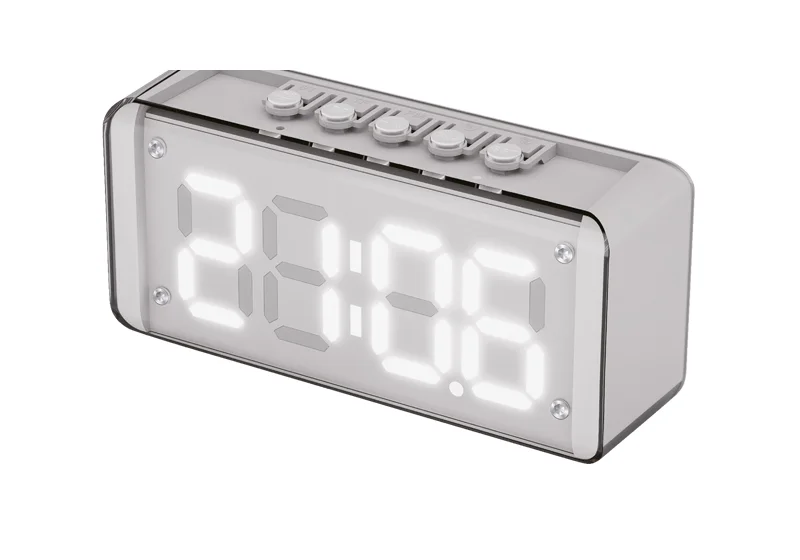 Caixa De Som Com Relogio Grasep 8W Bluetooth - Branco D-G120
