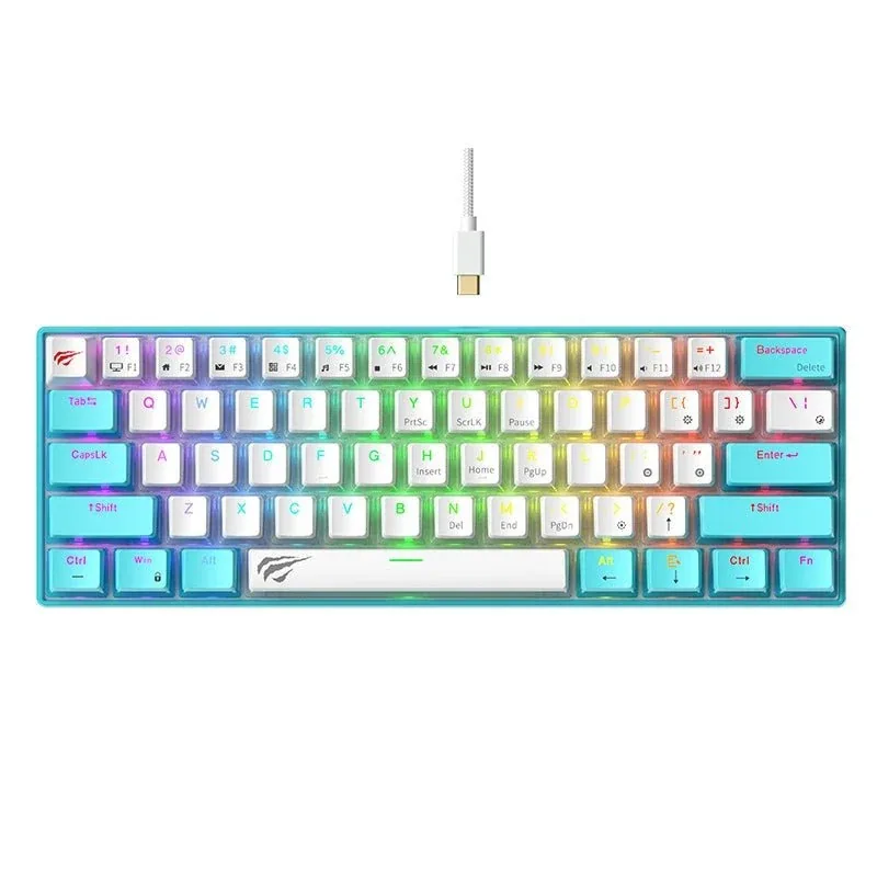 Teclado Gamer Havit KB903L Tipo C Azul