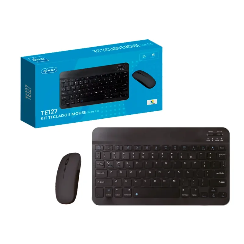 Kit Teclado e Mouse Sem Fio Bluetooth Knup TE127