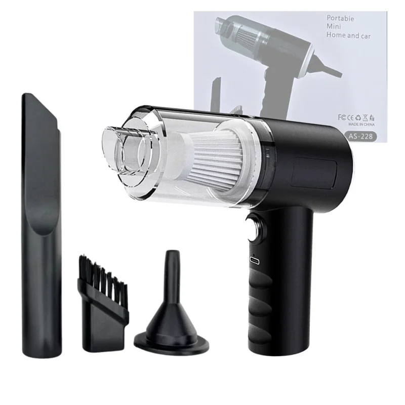 Mini Aspirador De Pó Vertical Portátil 3 Em 1 Usb Recarregável