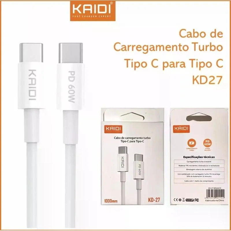 Cabo Tipo C Para Tipo C KD 27 Kaidi 1 Metro